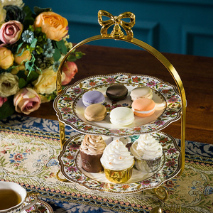 Assiettes en céramique vintage de luxe assiettes en céramique royale plat de service en porcelaine pour mariage - Product Image 1