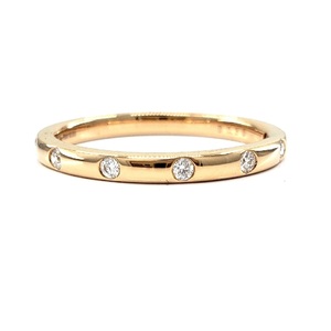 Bague d'éternité classique sur mesure en or rose massif 18 carats, sertie de diamants véritables, pour femme, idéale pour les fêtes et les anniversaires - Product Image 1