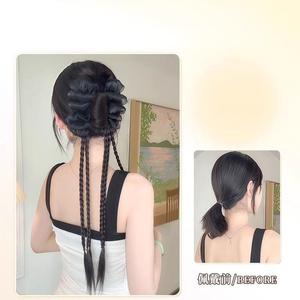 Coolhair Peluca <span class=keywords><strong>de</strong></span> <span class=keywords><strong>Cabello</strong></span> Largo para Mujer, <span class=keywords><strong>Moño</strong></span>, <span class=keywords><strong>Trenza</strong></span> <span class=keywords><strong>de</strong></span> <span class=keywords><strong>Cabello</strong></span> <span class=keywords><strong>Postizo</strong></span>, <span class=keywords><strong>Trenza</strong></span> <span class=keywords><strong>de</strong></span> Flores Naturales, Media <span class=keywords><strong>Trenza</strong></span>, Extensiones <span class=keywords><strong>de</strong></span> <span class=keywords><strong>Cabello</strong></span> <span class=keywords><strong>con</strong></span> Fibra - Product Image 3