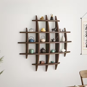 Étagères murales flottantes en bois de style chinois antique personnalisées <span class=keywords><strong>pour</strong></span> la maison, organisateur de rangement en bois <span class=keywords><strong>pour</strong></span> l'affichage - Product Image 1