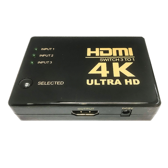 3x1 HDMI Switch 4K@60Hz EDID Emulators in Every Input Ports HDR 10 Compliant with HDCP 2.2 3x1 HDMI Switch 4K@60Hz