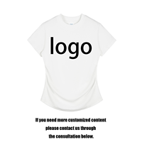 T-shirt pour femme rétro américain, lavé, froncé, slim, extensible, manches courtes, de haute qualité, personnalisé, t-shirts pour homme, t-shirts