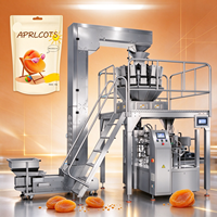 Machine d'emballage automatique de sachets préformés pour abricots secs, raisins secs, dattes, mangues séchées, noix, fruits secs mélangés et autres collations