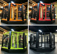 Ring de boxe et de lutte à plateforme épaissie antichoc, conçu pour une utilisation commerciale longue durée en salle de sport