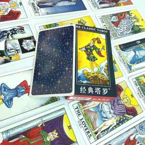 طباعة بطاقة التاروت الأزرق المخصص النسخة الأصلية بطاقات التاروت الفضية ذات مغزى - Product Image 3