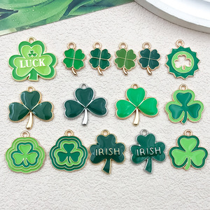 Irish Lucky Grass DIY Accesorios Trébol Sombrero Oktoberfest Collar Colgante Llavero Pequeño - Product Image 2