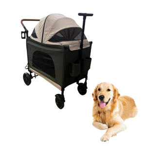 Jxb चीन कारखाने भारी कुत्तों के लिए भारी शुल्क कुत्ते ट्रॉली, प्रबलित स्टील फ्रेम और बड़े पहियों, पार्किंग ब्रेक के साथ जॉगिंग - Product Image 5