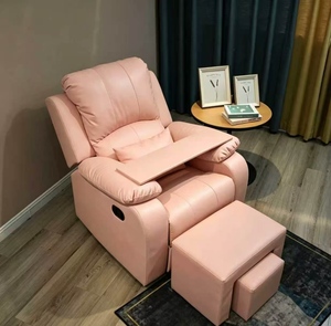 Fauteuil de Salon de Manucure et Pédicure, Chaise de Beauté et de Pédicure avec Fauteuil Inclinable pour Soins du Corps, Multifonctionnel, pour une seule personne, avec fonction bain de pieds et soins des ongles - Product Image 1