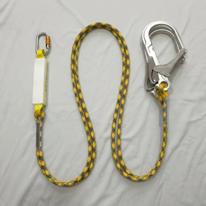 Cordino di Sicurezza con Gancio <span class=keywords><strong>in</strong></span> Poliestere per Lavori <span class=keywords><strong>in</strong></span> Quota, 2 Anelli a D, Resistenza alla Rottura 32KN - Product Image 1