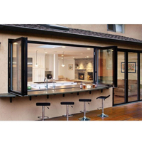Ventanas Plegables Verticales de Aleación de Aluminio DEEZON para Cocina, Bar o Villa, con Diseño Moderno y Aislamiento Térmico