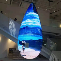 Écran LED sphérique intérieur P2 P2.5 P3 1x1m, affichage flexible à 360 degrés, mur vidéo rond, écran LED circulaire pour la publicité