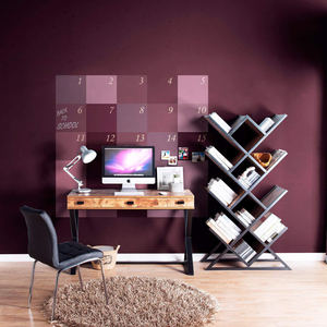 رف كتب خشبي حديث بتصميم متماثل للبيع بالجملة، رفوف كتب عتيقة على شكل شجرة - Product Image 3