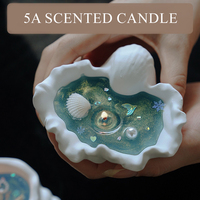 Neues Design Ocean Atmosphere Neuheit Duft kerzen Souvenir Kreative Muschel schalen Jelly Wax Candle