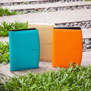 Imported Pu Toothpick Texture Leather Water Blue Loose-Leaf Business Office A4 Notebook <b>Log</b> - Product Image 1