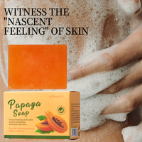 Jabón de Papaya KORMESIC 100g, Limpiador Facial, Elimina Granos, Manchas Oscuras, Aclarante, Hecho a Mano con Aceite Esencial de Jengibre, para Baño Corporal