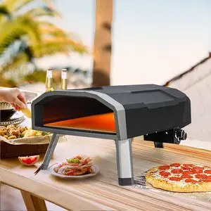 Уличная Коммерческая печь для пиццы, газовая портативная пропановая печь 12 дюймов, Кухонная машина для приготовления пиццы, выпечка, камень для пиццы