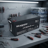 Batterie solaire VRLA 12V 200Ah à décharge profonde, batterie au plomb-acide pour stockage solaire