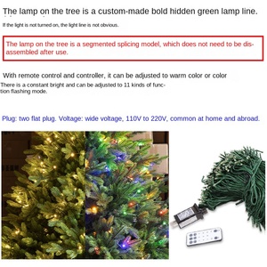 Árbol de Navidad Preiluminado de Alta Gama RTS, Luces LED de Lujo Súper Densas, Adornos Súper Realistas, Ecológico, PE Puro - Product Image 4