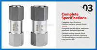 Válvula de Retención de Alta Presión de Acero Inoxidable SS304, Rosca NPT Hembra, 6000 PSI, Válvula Antirretorno en Línea con Presión de Rotura de 1/3 PSI