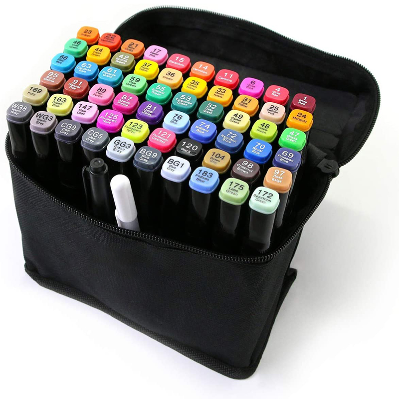 Высококачественный цветной маркер Topind 24/30/40/48/60/80/168/204/262 цветов, Перманентный Маркер