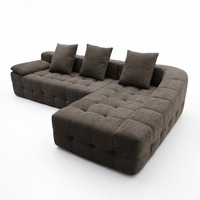 Hochdichter Schaumstoff-Sofa mit Tufting, Vakuumverpackt, Komfortabel, Maßgefertigt, B2B-Lieferant für Hotels, Apartments und Villen