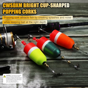 En stock 19cm 18g 20g Plombs de pêche américains classiques populaires ovales pour la pêche au redfish avec flotteurs en liège - Product Image 3