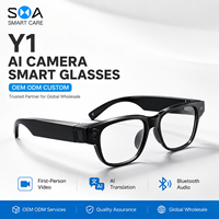 Gafas Inteligentes con Cámara Traductora IA OEM ODM, Video HD 2K, Vista en Primera Persona, Reconocimiento de Objetos