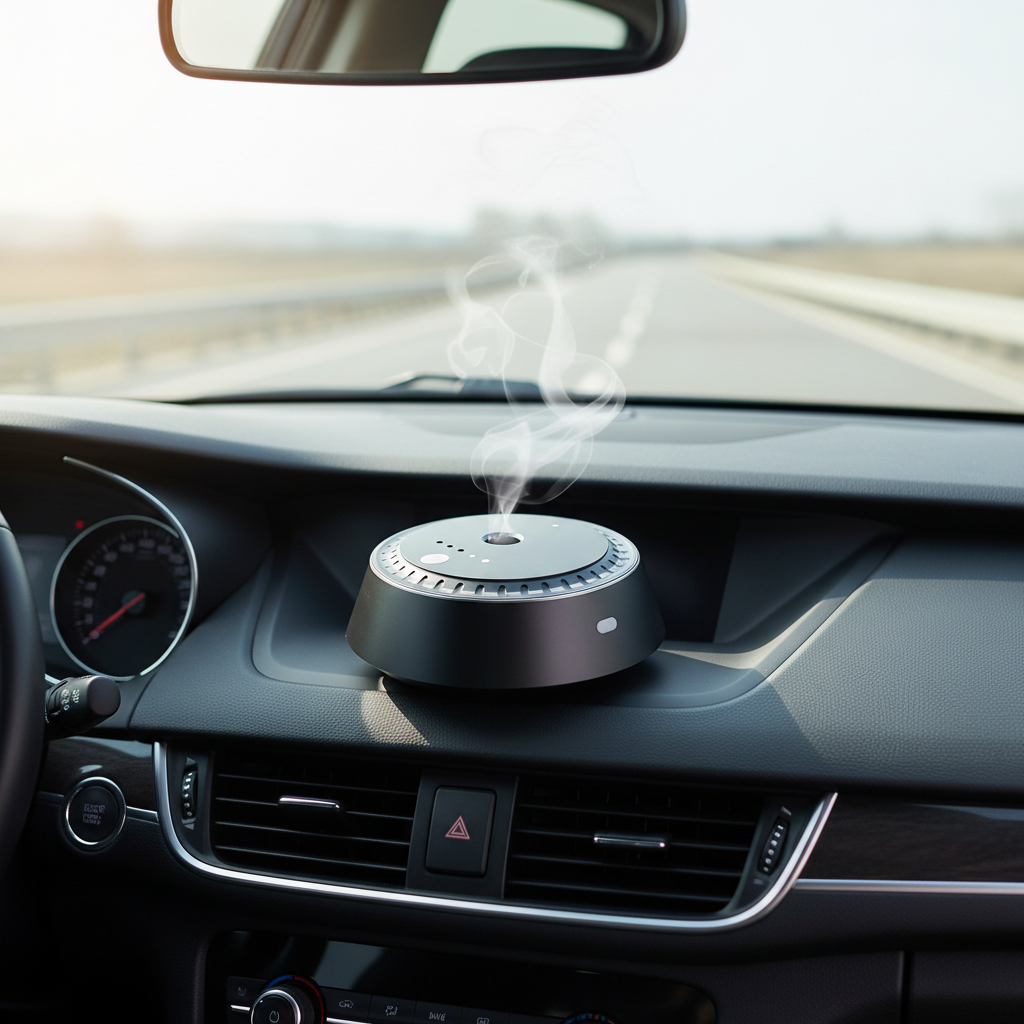 30ml Smart Mini Ultrasonic Rechargeable Air Diffuser – USB Essential Oil Aroma Machine for Car, Home &amp; Office | Metal Portable Fragrance Diffuser