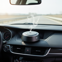 Mini Diffuseur d'Huiles Essentielles Intelligent Rechargeable Ultrasonique de 30ml pour Voiture, Diffuseur d'Arômes Métallique Alimenté par USB