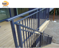 Vente en gros de main courante d'escalier en alliage d'aluminium pour villas cadre métallique en bois traité sous pression naturel