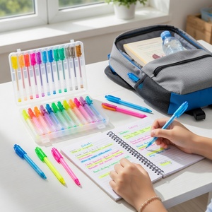 Kaix – Nouveaux ensembles de stylos gel colorés à séchage rapide avec coffret cadeau, idéaux pour la coloration des étudiants - Product Image 2