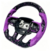 Volant en carbone forgé violet en stock pour Dodge Challenger, Charger Hellcat, Durango R/T, SRT, Chrysler Grand Cherokee