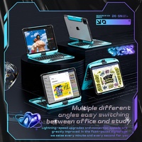 Nouveauté : Étui clavier transparent sans fil Bluetooth rotatif à 360° pour iPad Air M3 Air 4 5 6 11 pouces avec pavé tactile rétroéclairé 7 RVB