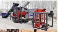 Machine automatique de fabrication de briques creuses QTJ4-25, machine à blocs en béton à emboîtement pour petite usine de blocs, construction avec prix d'usine
