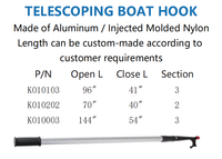 Crochet marin réglable pour accessoires de bateau, nouveau modèle pour kayak, voilier, yacht