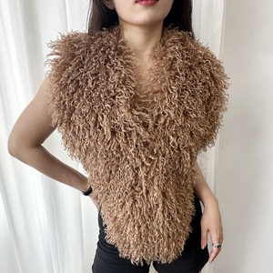 <span class=keywords><strong>Gilet</strong></span> <span class=keywords><strong>long</strong></span> en fausse fourrure mongole au design classique personnalisé pour femme, style streetwear hiver, motif uni, vêtement d'extérieur tendance pour femme - Product Image 3
