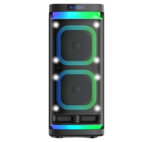 CSL-1016 Dual 10 Zoll Party-Lautsprecher mit RGB-LED-Ringlicht, tragbar, für Karaoke, für Outdoor- und Heimpartys
