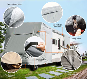 Nuevo diseño de tela Oxford impermeable protección Uv Rv cubierta protección contra granizo viaje remolque Rv cubierta - Product Image 3