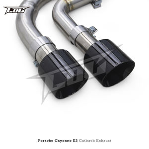 Sistema de <span class=keywords><strong>escape</strong></span> BSK Valvetronic para <span class=keywords><strong>Porsche</strong></span> <span class=keywords><strong>Cayenne</strong></span> E3 3,0 T 2018-2023 Race Sport SUS304 tubo medio Alxe Back Catback silenciador - Product Image 5