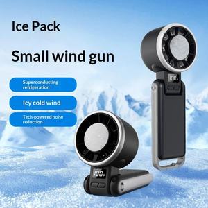 <b>USB</b> Rechargeable <b>Mini</b> Turbo <b>Fan</b> High-Speed Foldable Handheld <b>Fan</b> Portable Turbo Handheld <b>Fan</b> for Outdoor & Household Use - Product Image 2