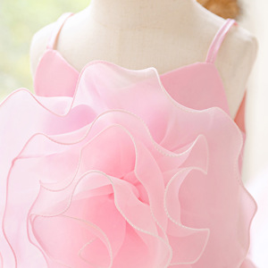 Robe de <span class=keywords><strong>princesse</strong></span> pour filles, nouvelle collection, <span class=keywords><strong>Europe</strong></span>, États-Unis, pour bébés, ceinture de condoléances, fleur tridimensionnelle, sans manches, coupe trapèze - Product Image 4