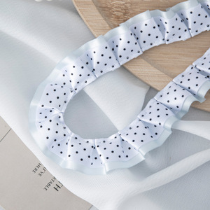 Nastro in Pizzo Plissettato a Pois a Doppio Strato da 2,5 cm, Materiale per Fai da Te - Product Image 5