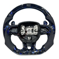 Volant en fibre de carbone bleu pour Dodge Challenger Charger RT Durango SRT Jeep Cherokee Trackhawk Hellcat