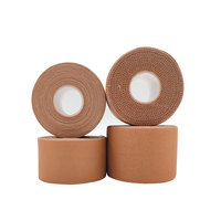 Cinta Rígida de Rayón de 3.8cm*13.7m, Cinta Deportiva No Elástica Fácil de Rasgar, Cinta Deportiva Rígida con Pegamento Termofusible para Fitness