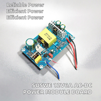 SUSWE AC-DC Einzel-Ausgang 12V 6A 110-220V Eingang Streifenförmiges Schaltnetzteil-Modul Bare Board für Industrielle Anwendungen 50-60Hz