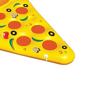 Kolam tiup pelampung untuk dewasa PVC pukulan atas pizza mengapung berenang mengambang pizza besar mainan tiup