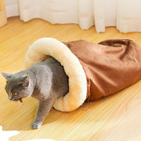 Vente en gros de lits pour chats et chiens en peluche gris chaud moderne personnalisés, housse lavable de luxe, options multi-tailles