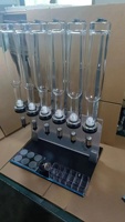 Dernière version dorée, machine de remplissage de boissons manuelle à rotation de verre à 6 bouteilles avec moteur