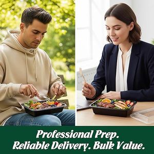 Contenants de stockage rectangulaires jetables en PP de 750 ml sans BPA, boîtes repas hermétiques, adaptées au congélateur pour la préparation des aliments - Product Image 4
