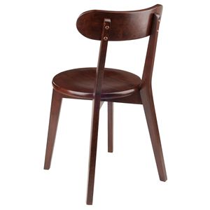 DB Pauline Juego de sillas con patas en H de 2 piezas Diseño de nogal de mediados de siglo para comedor en casa y muebles de metal sólido de oficina - Product Image 3